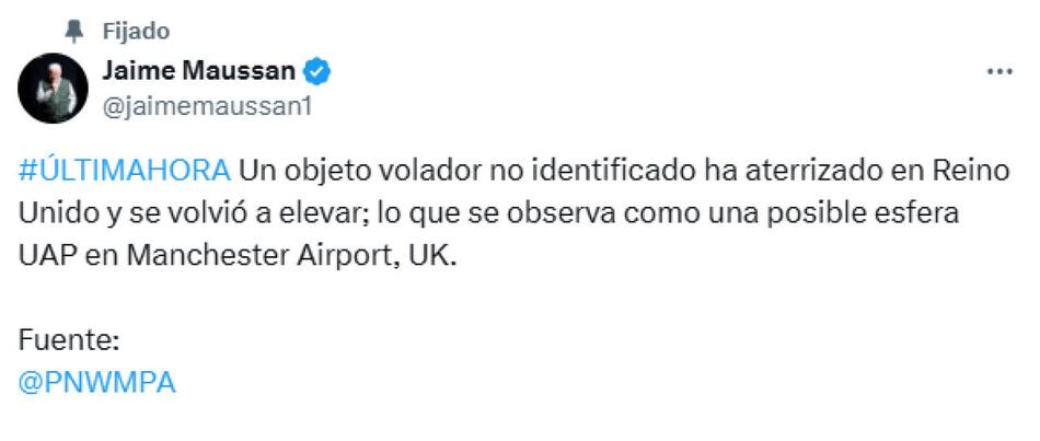 El  video fue replicado por el investigador mexicano Jaime Maussan. Foto: X.
