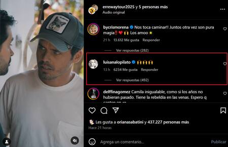 La reacción de Luisana Lopilato. Foto: Instagram.