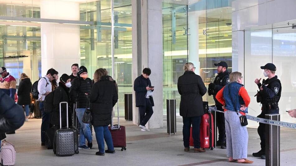 Disparos en aeropuerto de Australia. Foto: EFE