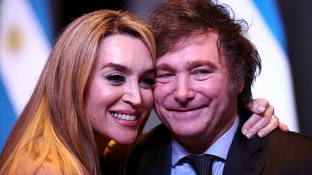 Javier Milei y Fátima Florez. Foto: Reuters.