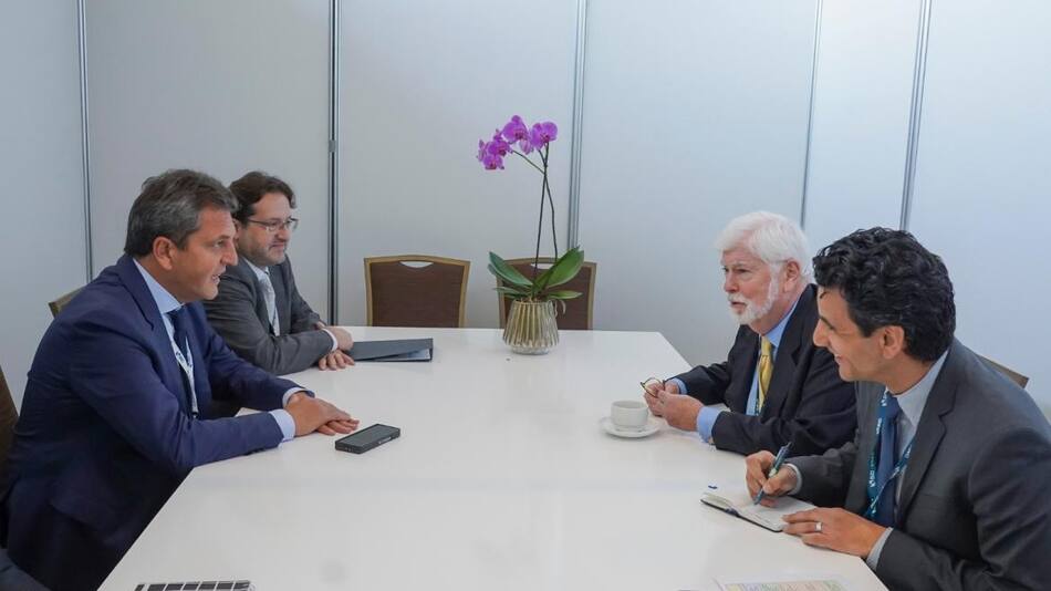 Sergio Massa; reunión anual del BID. Foto: Twitter @SergioMassa.