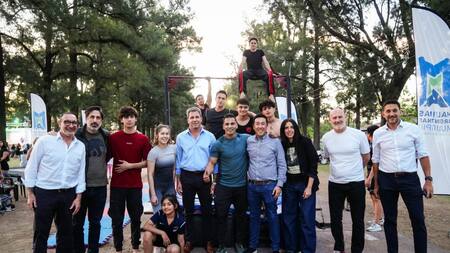 Leonardo Nardini y Sergio Uñac compartieron una jornada deportiva.