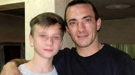 Brian Aguinaco y su padre - Chico baleado en Flores