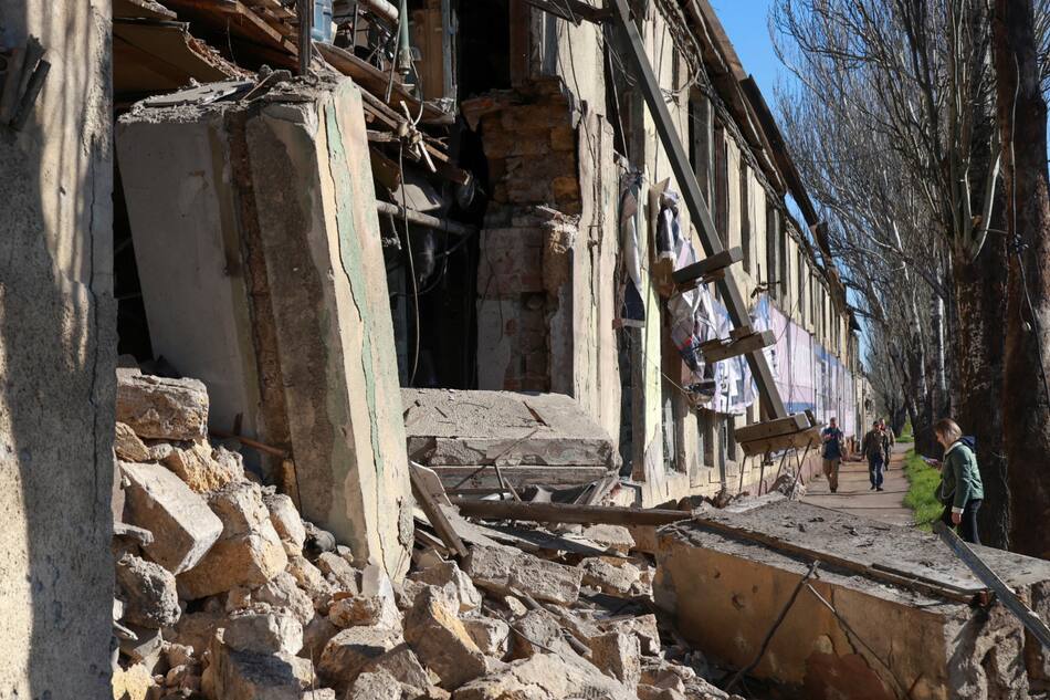 Ataque de Rusia en Ucrania. Foto: REUTERS/Nina Liashonok.