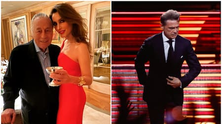 Paloma Cuevas junto a su padre y Luis Miguel. Fotos: Instagram - Reuters.