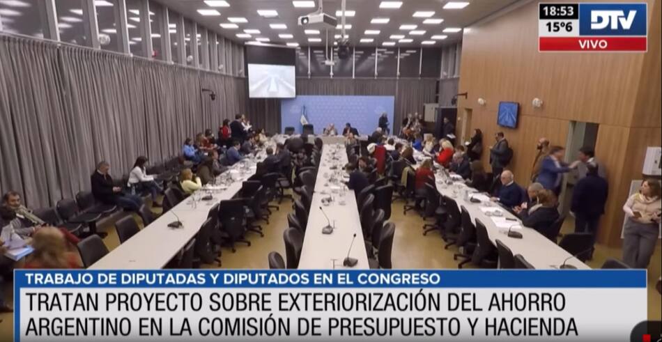 Diputados: obtuvo dictamen el régimen de blanqueo de capitales. Foto: Captura de pantalla.