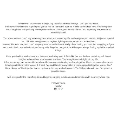 Las fotos que compartió la novia de Liam Payne. Foto: Instagram.