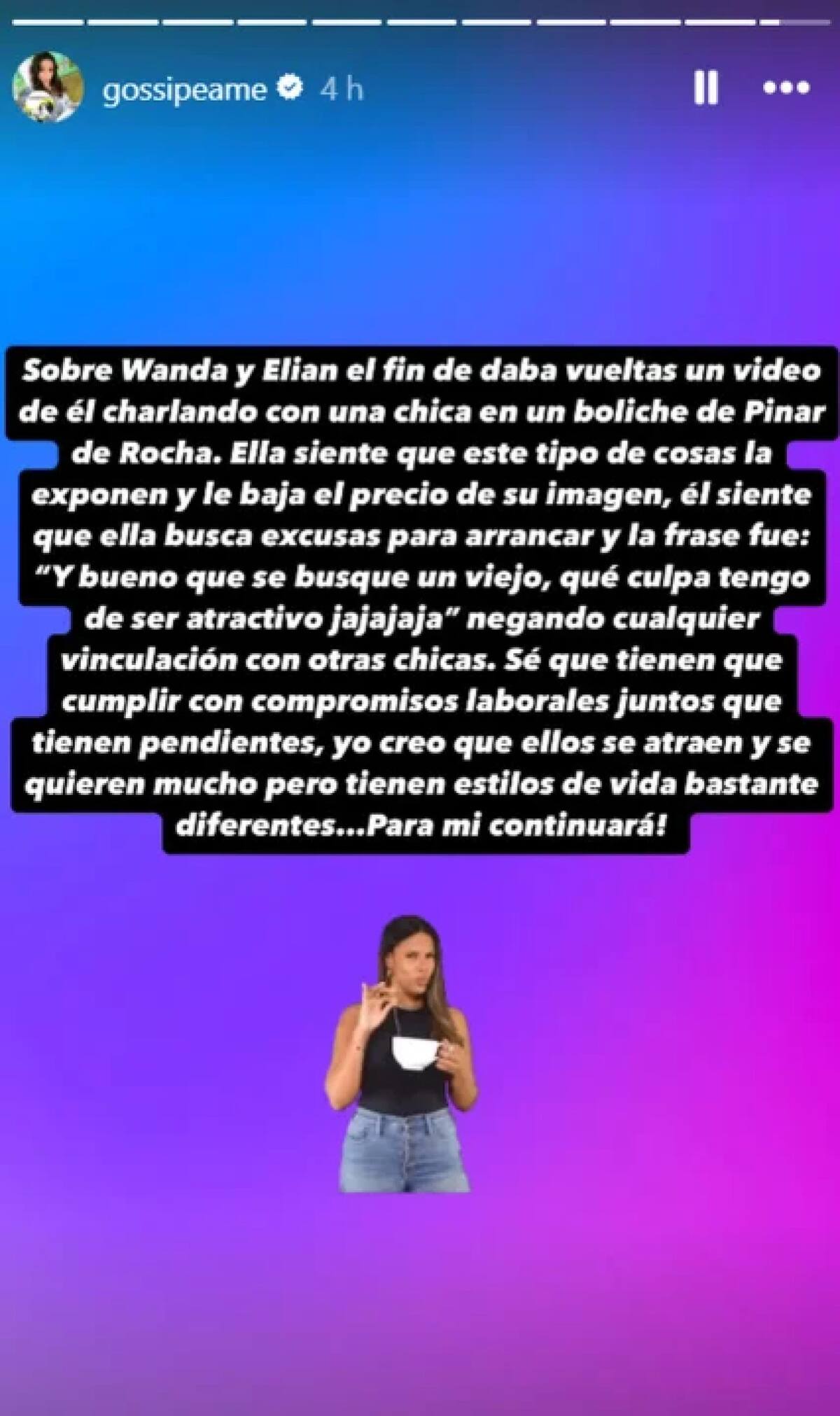 Wanda Nara y L-Gante estarían separados. Foto: Instagram/gossipeame.