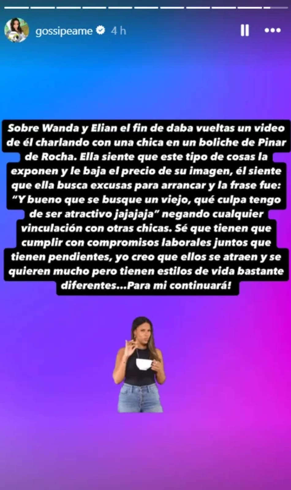 Wanda Nara y L-Gante estarían separados. Foto: Instagram/gossipeame.