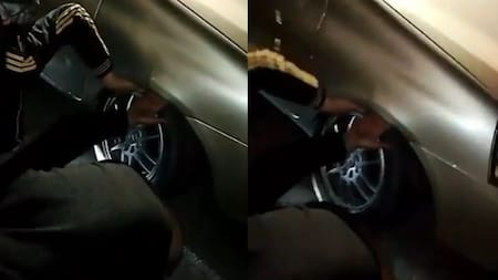 Robaban ruedas de un auto, intentaron escapar de la Policía y quedaron atrapados en el guardabarros (Mendoza).