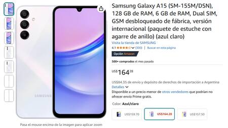 Productos tecnológicos por menos de $300.000 en Amazon. Foto: captura de pantalla.