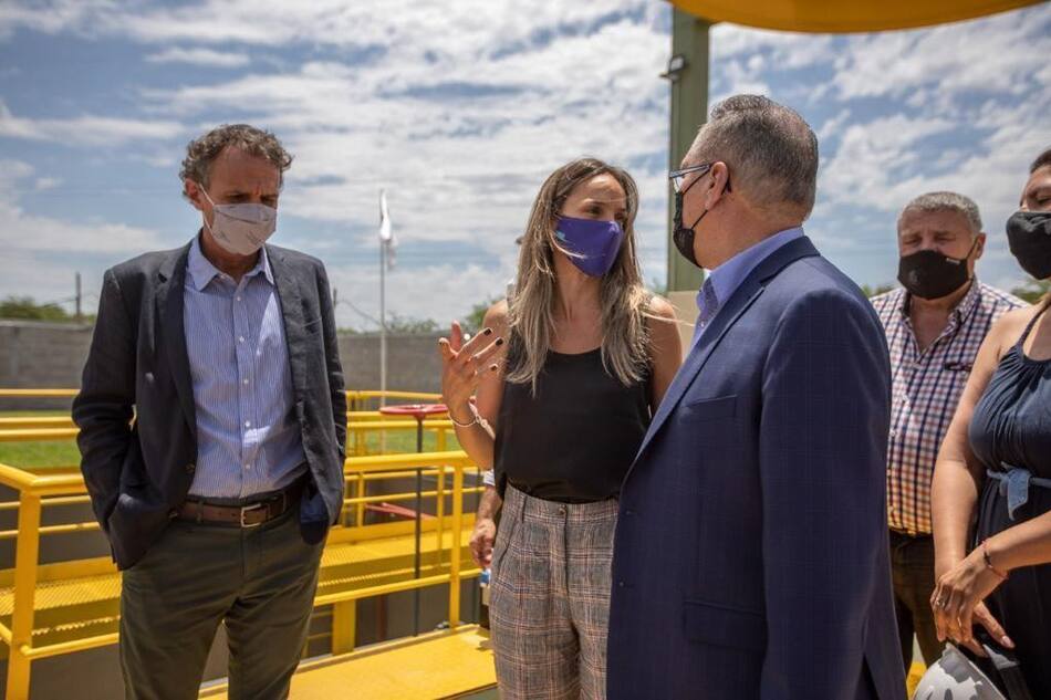 Malena Galmarini, Gabriel Katopodis y Alberto Descalzo inauguraron una Estación de Bombeo Cloacal