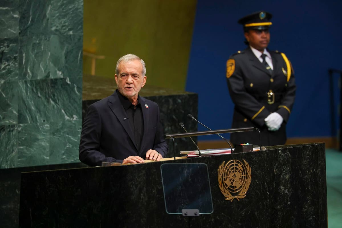 Masud Pezeshkian en la Asamblea General de la ONU.