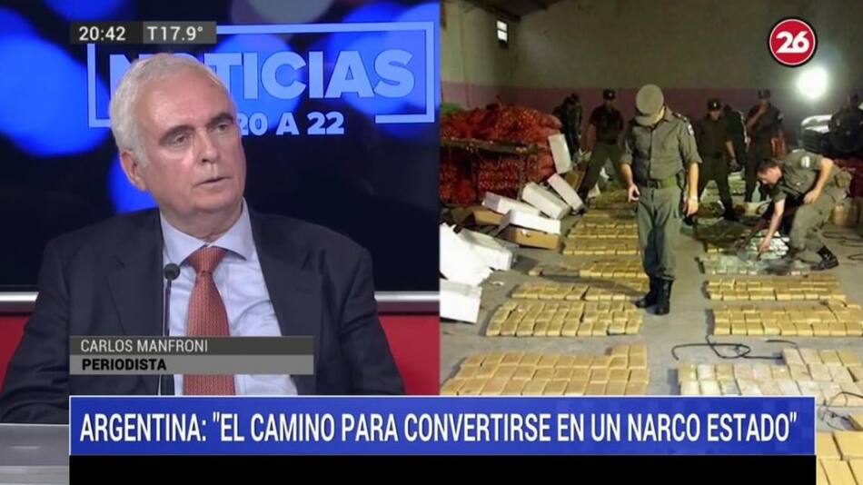 Carlos Manfroni, periodista, Canal 26