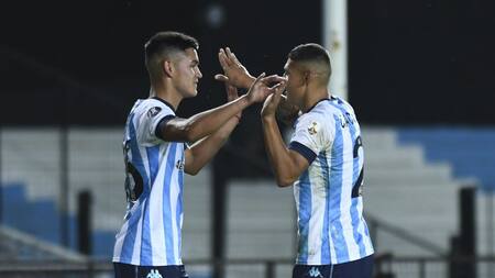 Festejo de Racing ante Sporting Cristal por la Copa Libertadores, AGENCIA NA