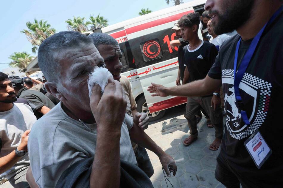 Ataque de Israel a un hospital de campaña en Gaza. Foto: Reuters