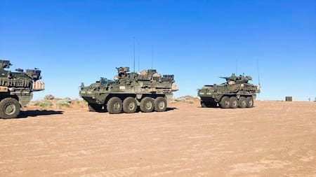 Vehículos blindados Stryker.