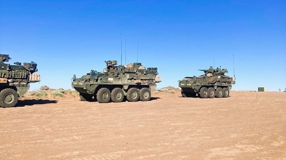 Vehículos blindados Stryker.