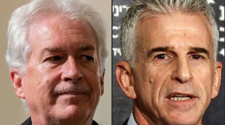 El director de la CIA, Bill Burns, y el jefe del Mosad, David Barnea. Fotos: Télam