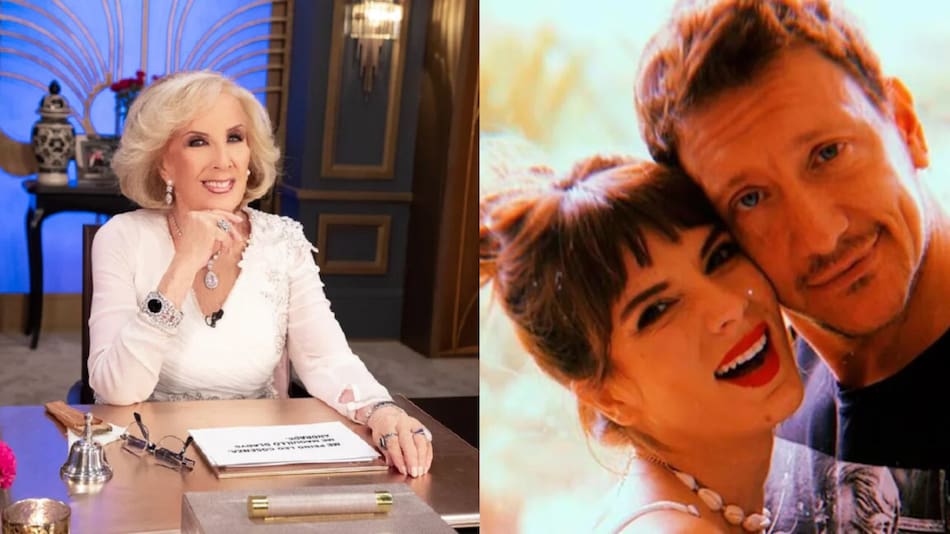 Mirtha Legrand, Gimena Accardi y Nico Vázquez.