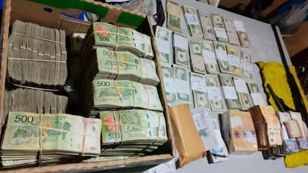 Allanamiento a una chatarrería en Rosario. Foto: Gentileza Infobae.