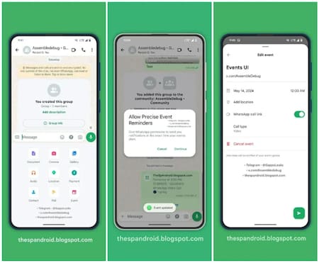 Eventos de grupos en WhatsApp. Foto: NA.