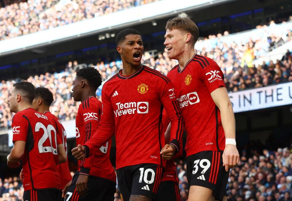 Marcus Rashford; Manchester City vs. Manchester United. Foto: Reuters.
