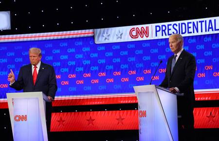 Joe Biden y Donald Trump, debate presidencial Estados Unidos. Foto: Reuters.