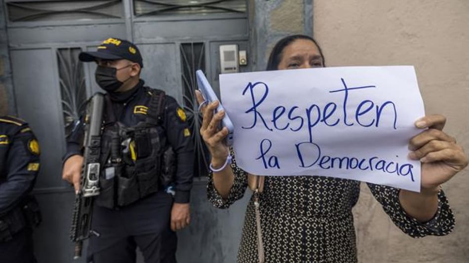 Manifestaciones en Guatemala tras elecciones. Foto: EFE
