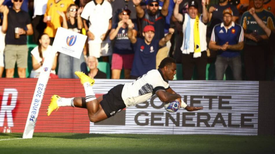 Jason Tuisova en el Mundial de Rugby 2023. Foto: REUTERS.