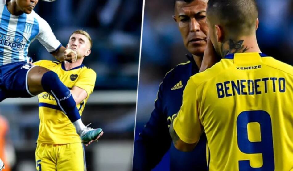 Nicolás Valentini y Darío Benedetto, Boca. Foto: NA