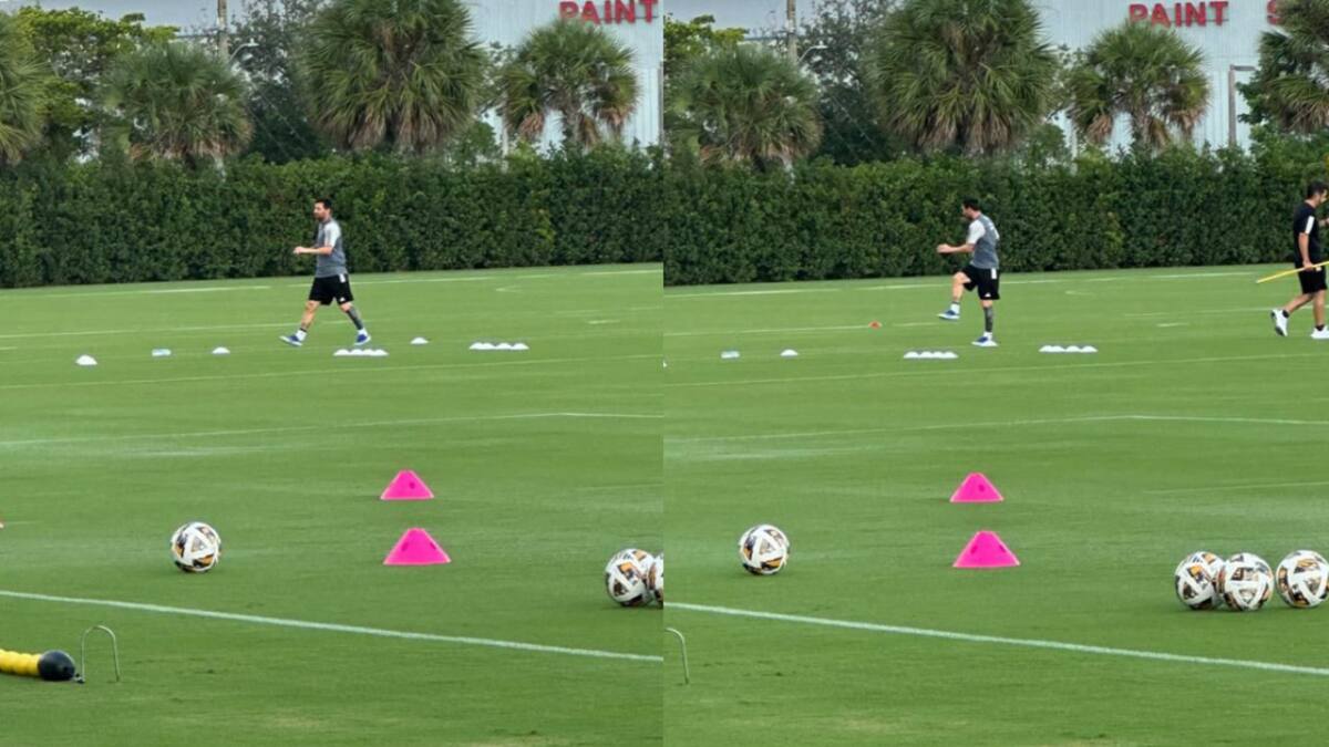 Lionel Messi volvió a los entrenamientos con el Inter Miami. Foto: Canal 26