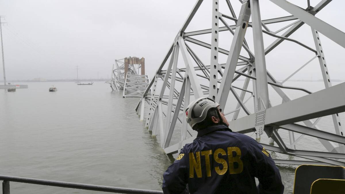La zona del puente derrumbado en Baltimore. Foto: EFE.
