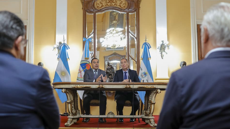 Diego Santilli con Gustavo Valdés