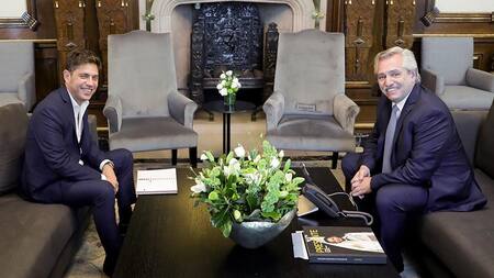 Axel Kicillof y Alberto Fernández en Casa Rosada