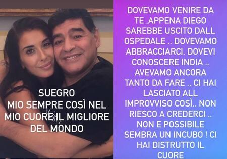 Despedida de Nunzia Pennino, esposa de Diego Maradona Junior