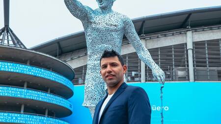 Sergio Agüero, Manchester City. Foto: Twitter.