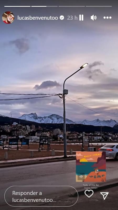 El posteo de Lucas Benvenuto. Foto: Instagram.