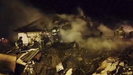 Accidente aéreo en Siberia, Rusia. Foto: captura de video Télam.