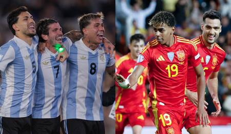 Expectativa por la Finalissima entre la Selección Argentina y España. Fotos: EFE/Juan Ignacio Roncoroni/Ana Escolar