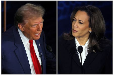Donald Trump y Kamala Harris, los candidatos a las elecciones en EEUU. Foto: Reuters.