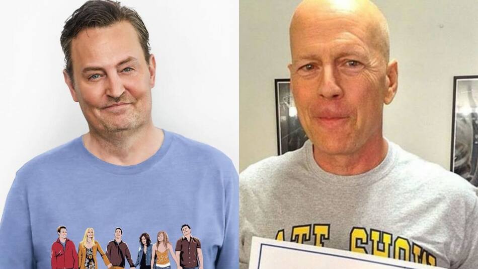 Matthew Perry y Bruce Willis. Fotos: Instagram.