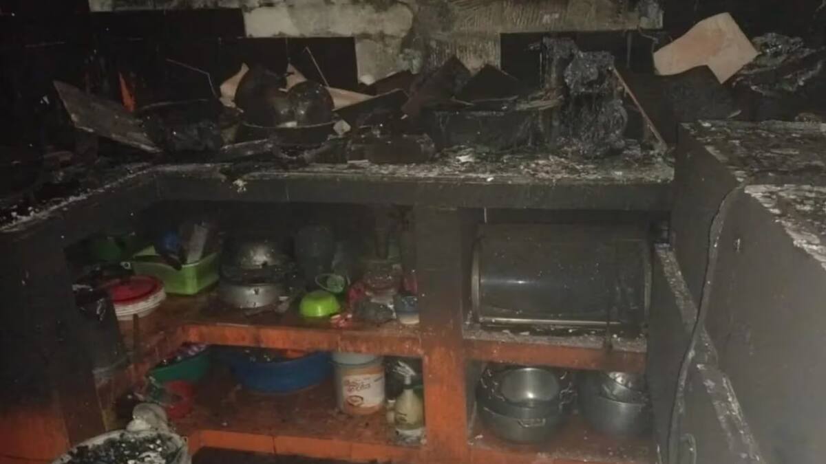 Así quedó la casa. Foto: gentileza El Heraldo Colombia.
