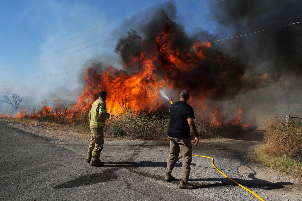 Ataque de Hezbollah a Israel. Foto: Reuters.