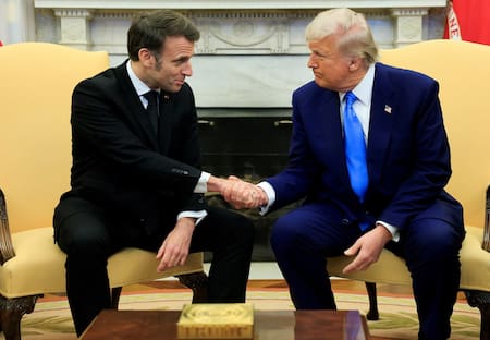 Emmanuel Macron y Donald Trump. Foto: Reuters (Brian Snyder)
