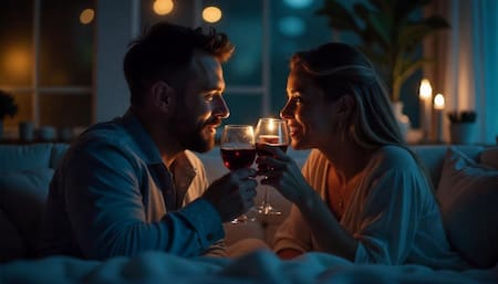 Pareja feliz, novios. Foto: Freepik AI.