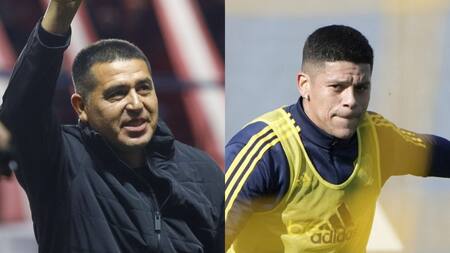 Juan Román Riquelme y Marcos Rojo.