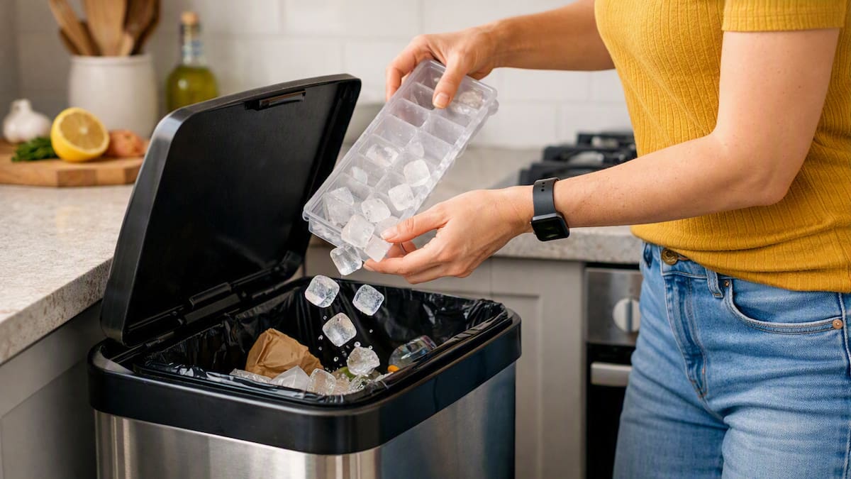 Con agua, limón y bicarbonato se pueden preparar cubitos que ayudan a neutralizar los olores del tacho de basura.
