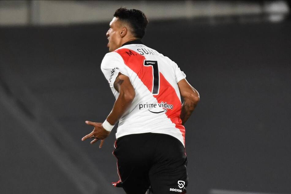 River Plate, Matías Suárez, festejo de gol, Foto: Twitter C.A. River Plate