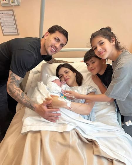 Nació el tercer hijo de Leandro Paredes y Camila Galante. Foto: Instagram.